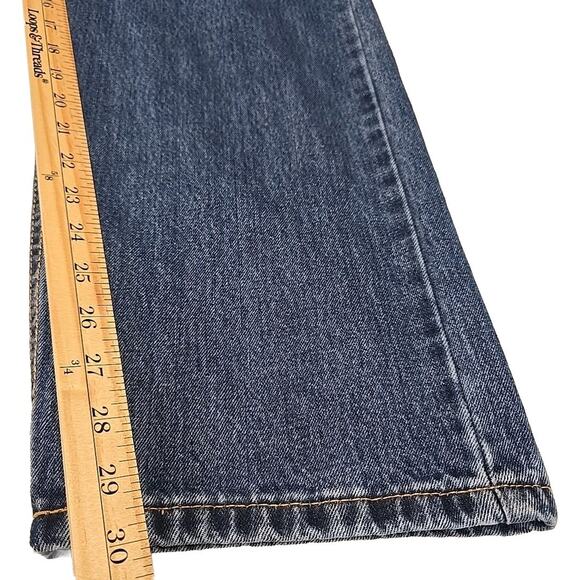 Levis 505 Men's Jeans Straight Leg Regular Fit Size 42x30 Blue Denim - Picture 6 of 9
